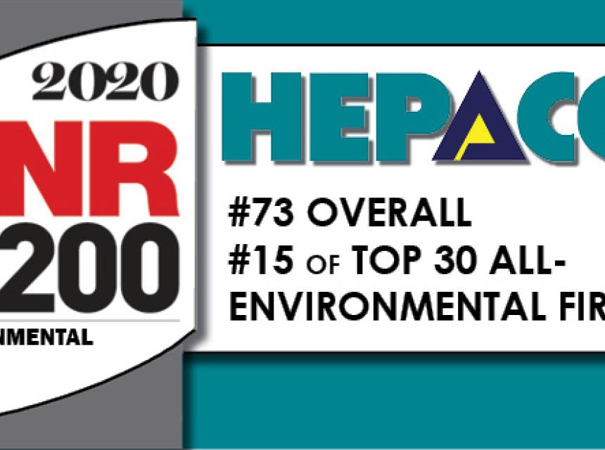 BIG NEWS! HEPACO RANKS #73 ON ENR's TOP 200 LIST!